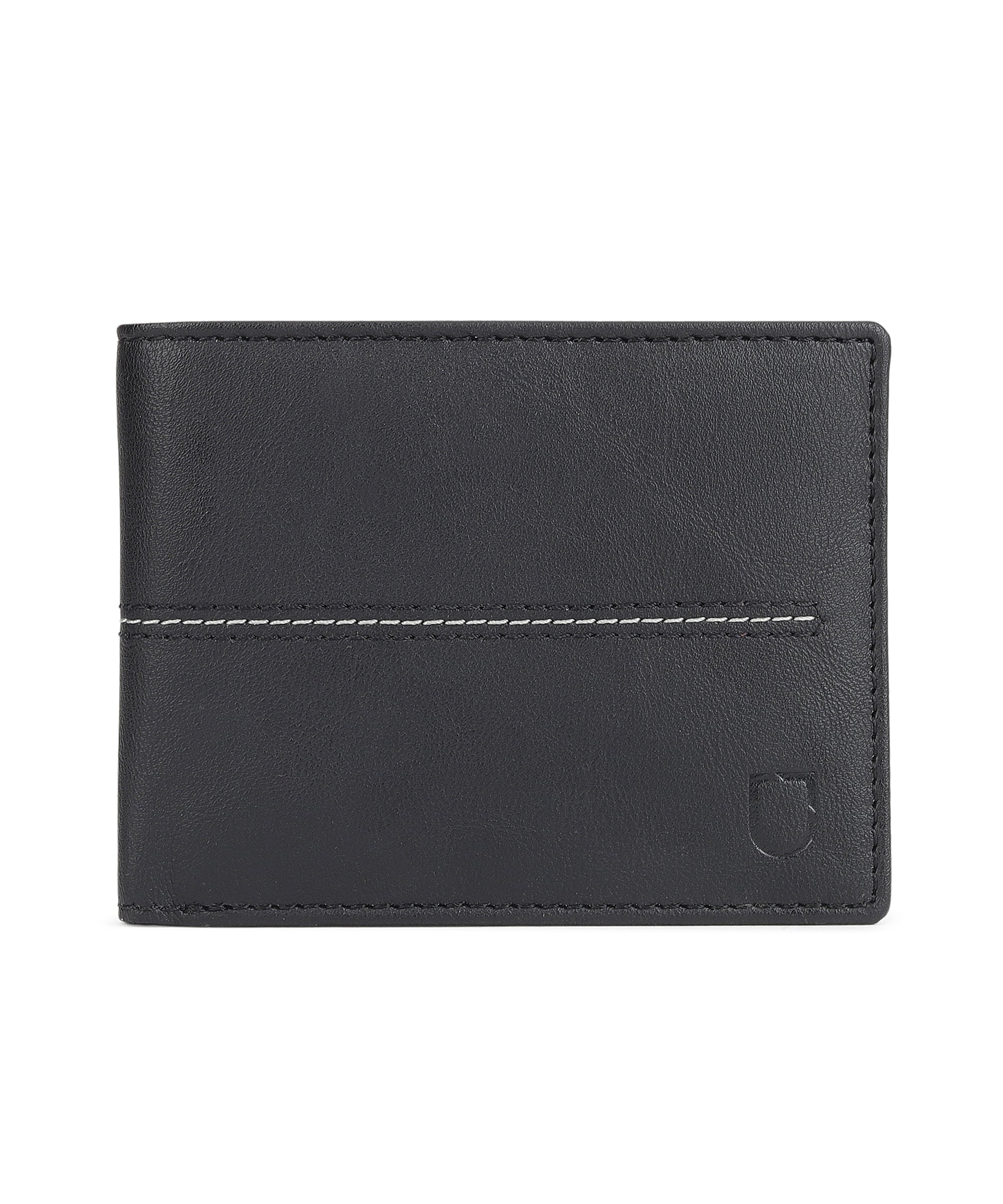 Urbano Fashion Men's Black Casual, Formal Leather Wallet-3 Card Slots