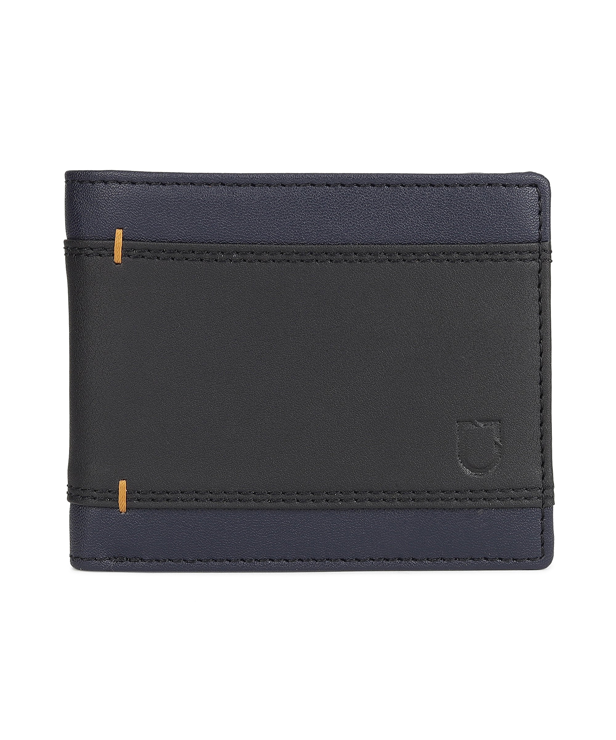 Urbano Fashion Men's Black, Blue Casual, Formal Leather Wallet-6 Card Slots