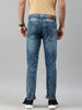 Men's Midnight Blue Slim Fit Washed Jeans Stretchable