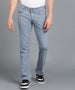 Men's Light Grey Washed Bootcut Jeans Stretchable