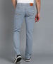 Men's Light Grey Washed Bootcut Jeans Stretchable