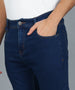 Men's Navy Carrot Fit Denim Jeans Stretchable